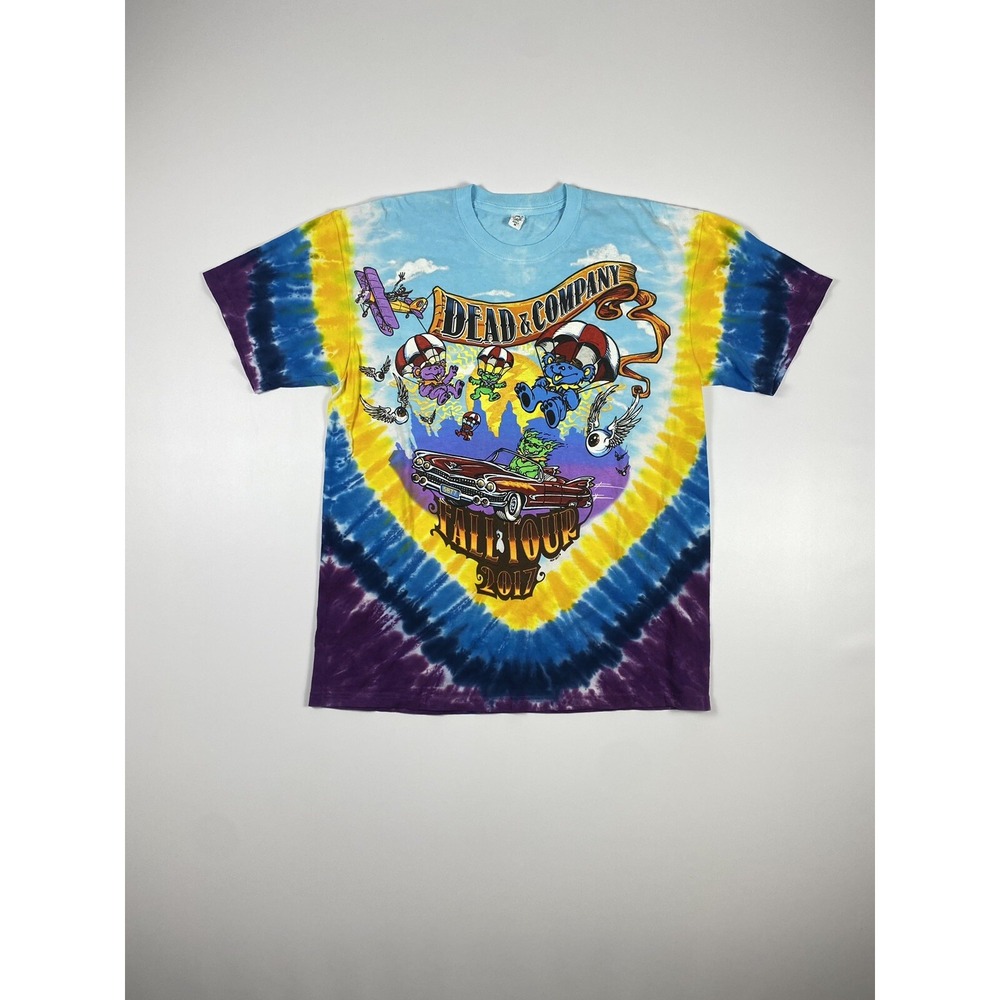 Dead & Company Fall Tour 2017 Tie Dye TShirt Mens Size M Grateful Dead